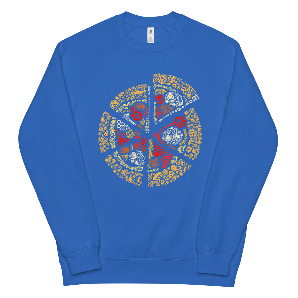 unisex raglan sweatshirt bright royal front 644136c659c0b