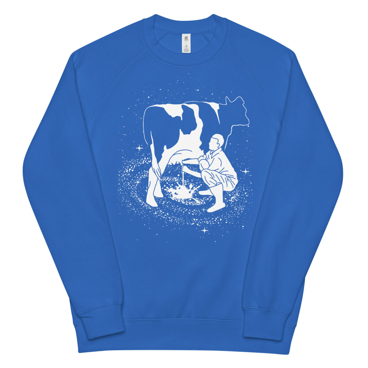 unisex raglan sweatshirt bright royal front 644139ede9da9