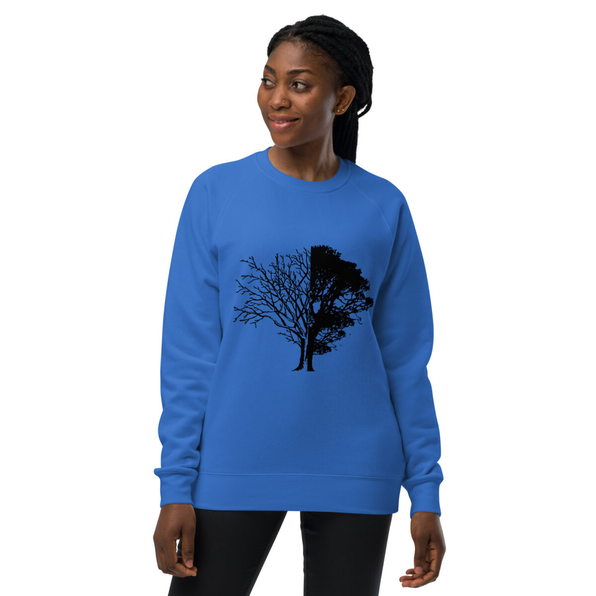 unisex raglan sweatshirt bright royal front 64413ac4194d2