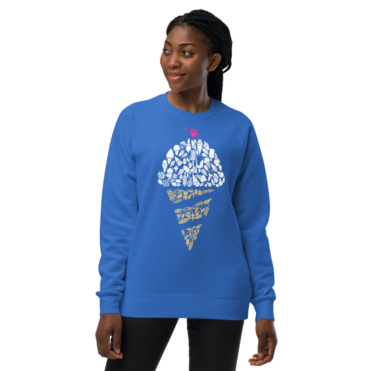 unisex raglan sweatshirt bright royal front 64413d762b1c2