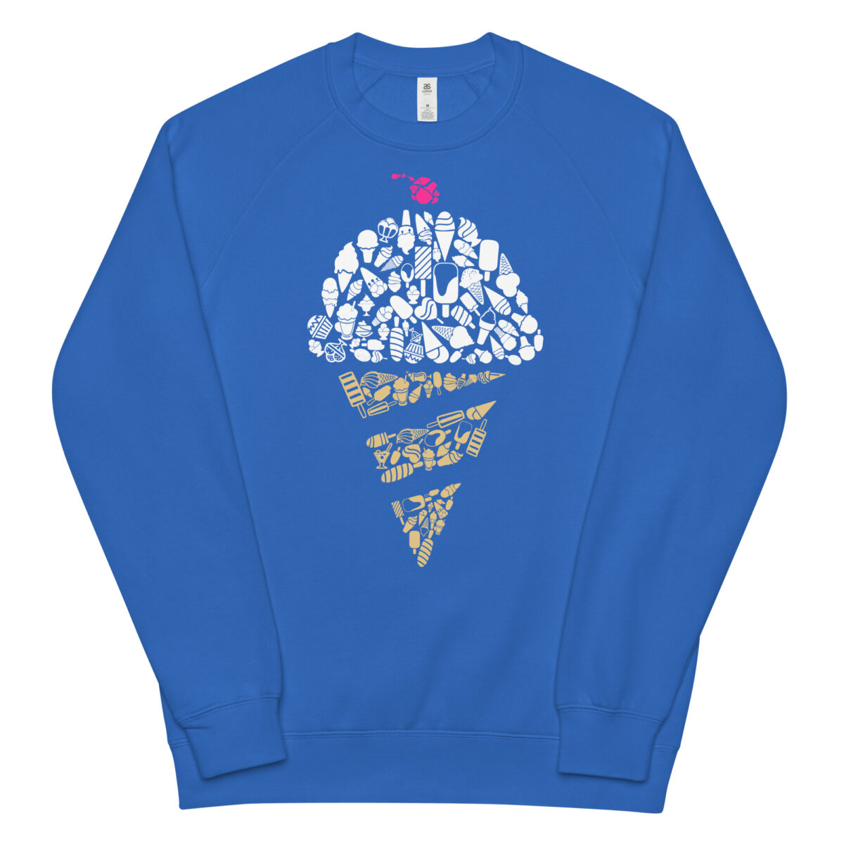 unisex raglan sweatshirt bright royal front 64413d762b2e4