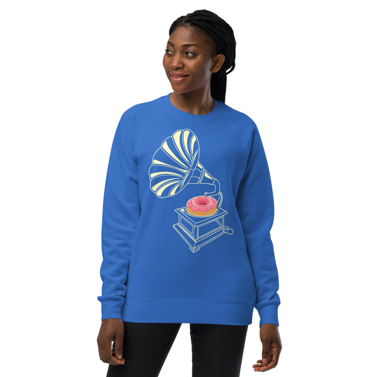 unisex raglan sweatshirt bright royal front 64415ba1b67da