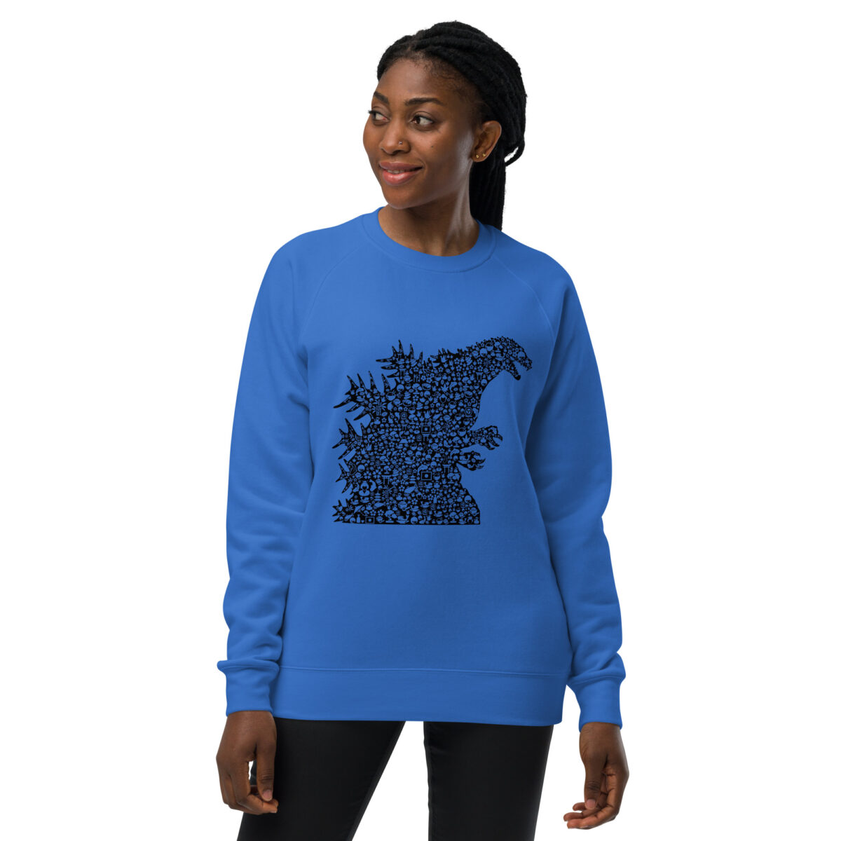 unisex raglan sweatshirt bright royal front 64415ca7bc44f