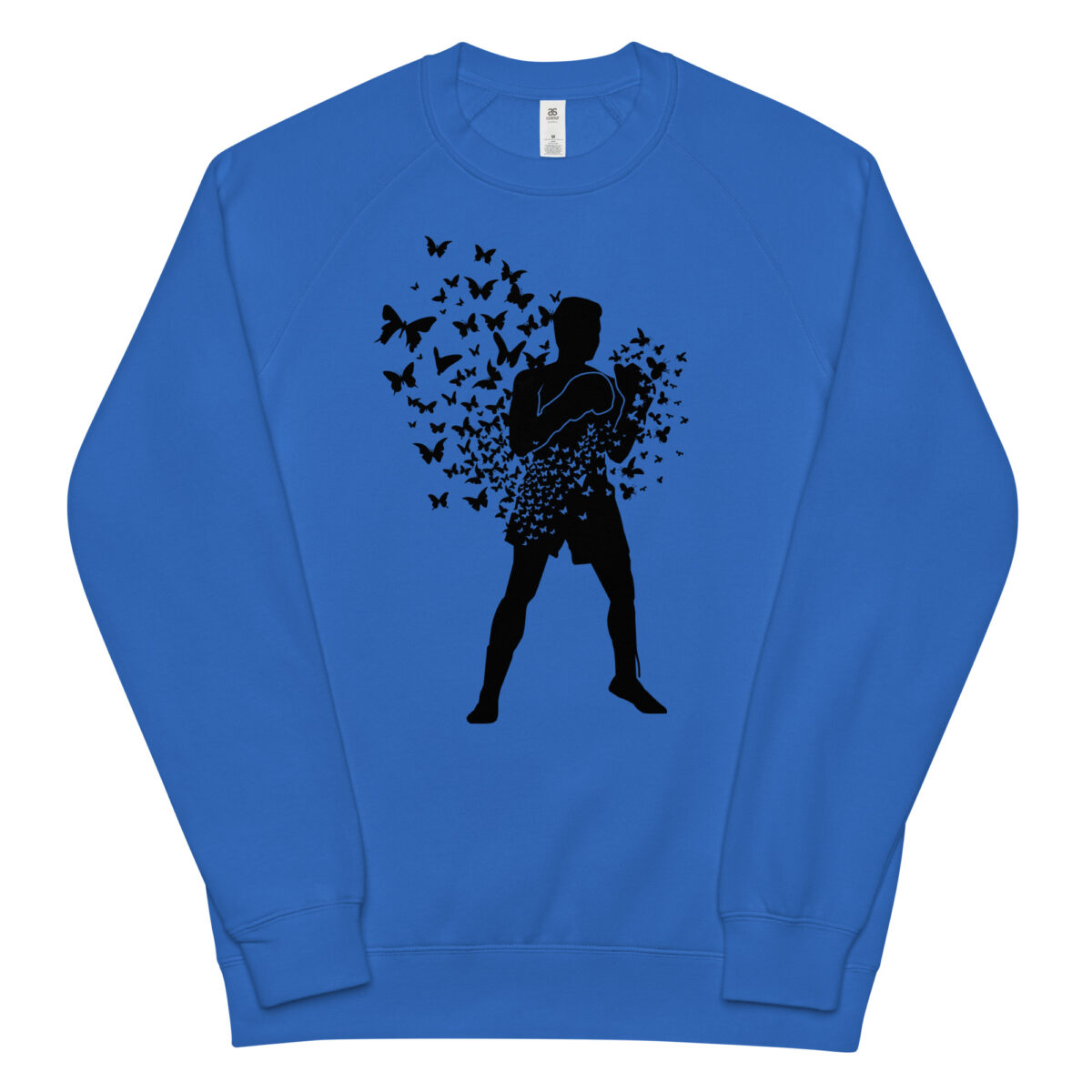 unisex raglan sweatshirt bright royal front 644160150038e