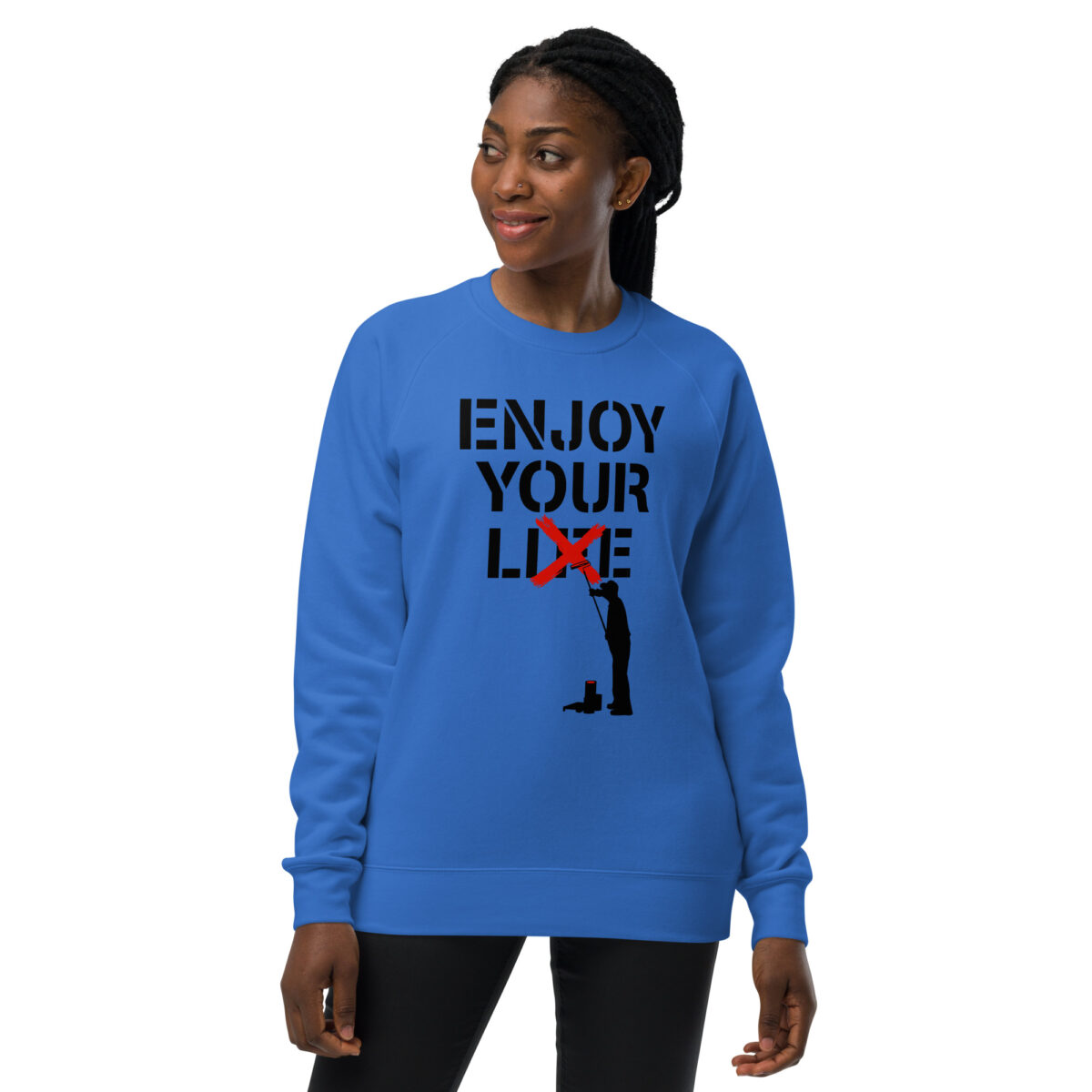 unisex raglan sweatshirt bright royal front 6441606e2f4f2