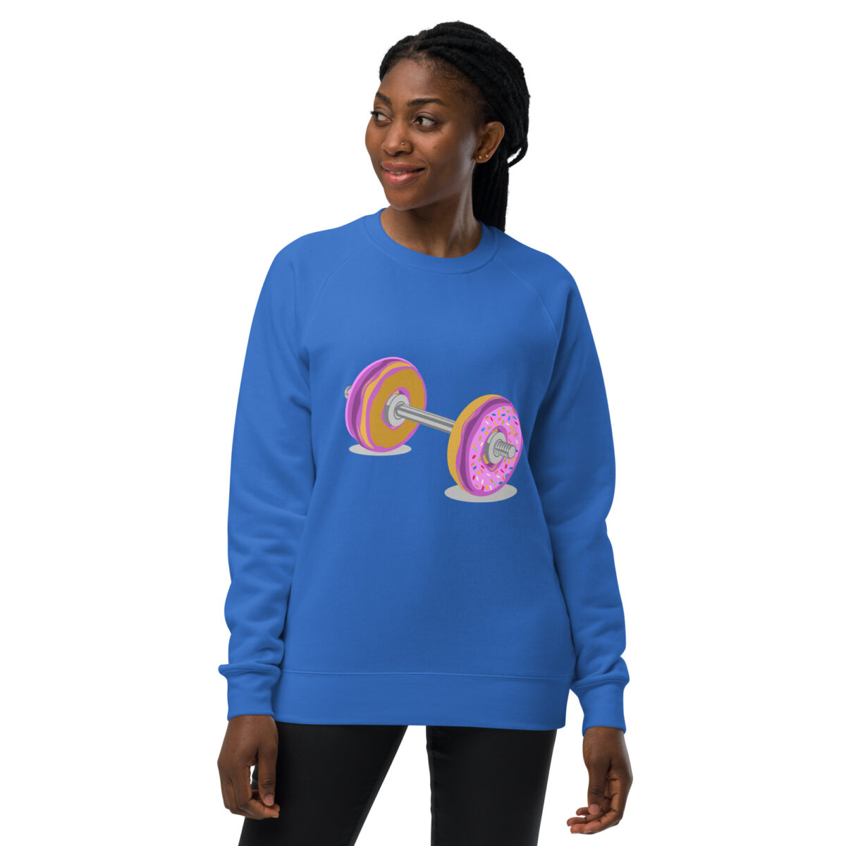 unisex raglan sweatshirt bright royal front 644166c87cbb9