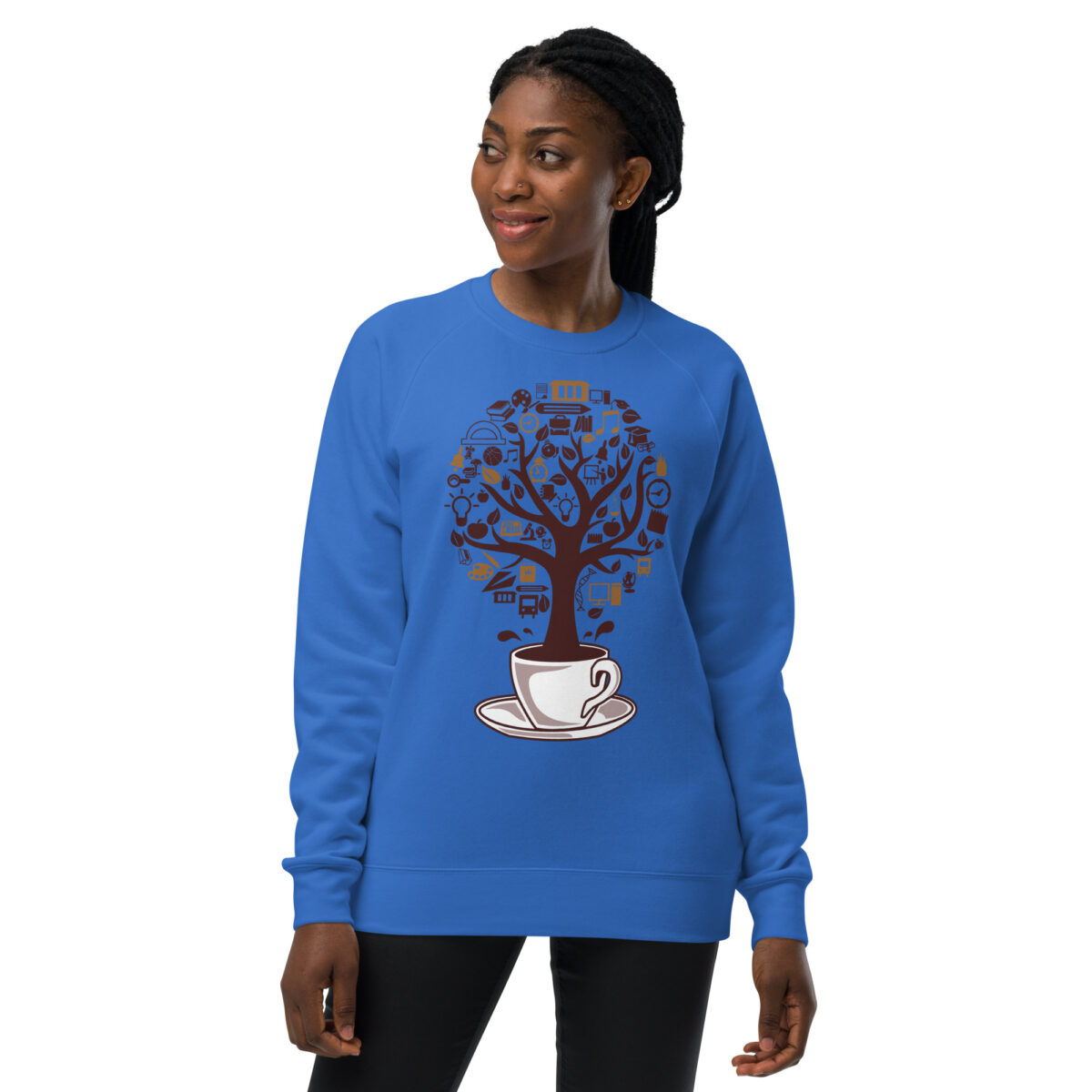 unisex raglan sweatshirt bright royal front 64416d442b708