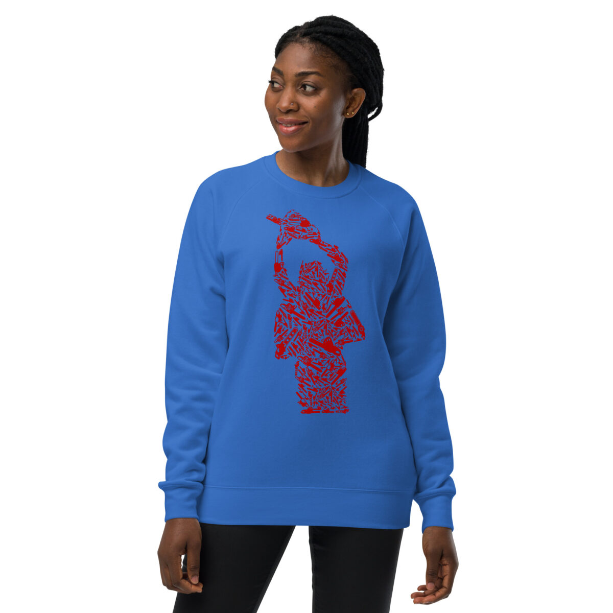 unisex raglan sweatshirt bright royal front 64416e1698f11