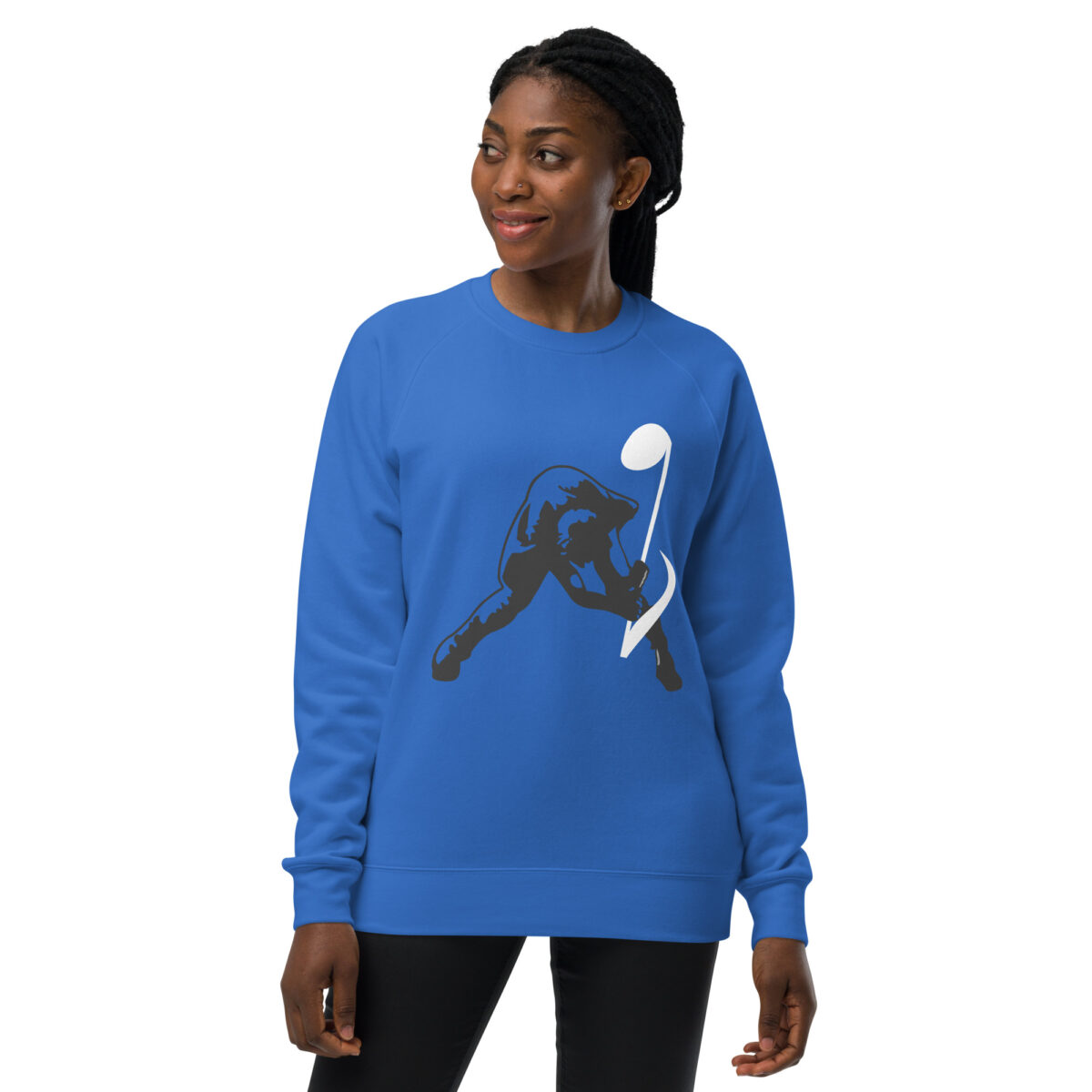 unisex raglan sweatshirt bright royal front 64416f650e8a7