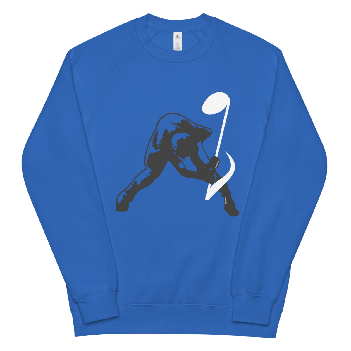 unisex raglan sweatshirt bright royal front 64416f650eaa5