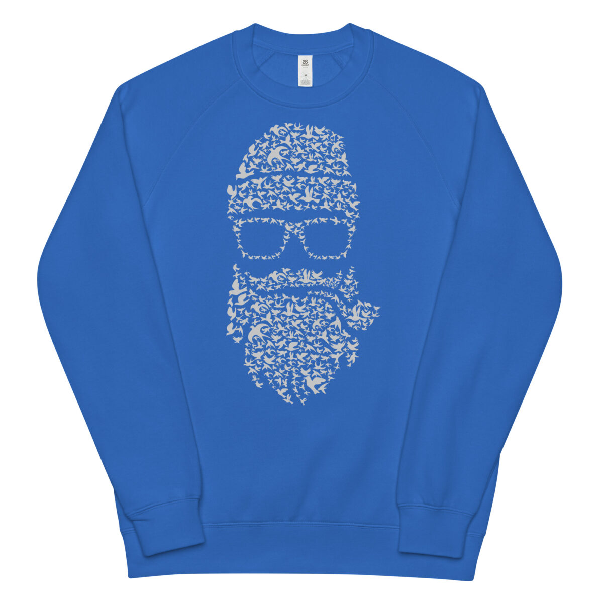 unisex raglan sweatshirt bright royal front 644170e322d2d