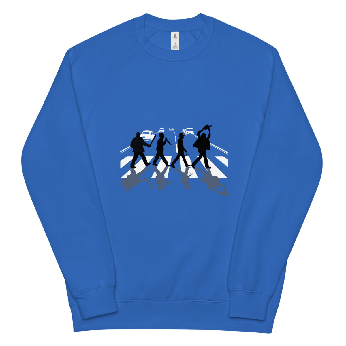 unisex raglan sweatshirt bright royal front 6441779964d86