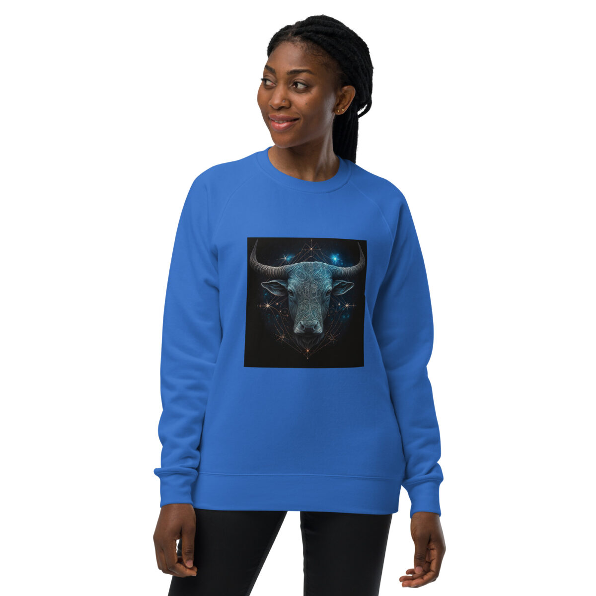 unisex raglan sweatshirt bright royal front 644178a0a24f8