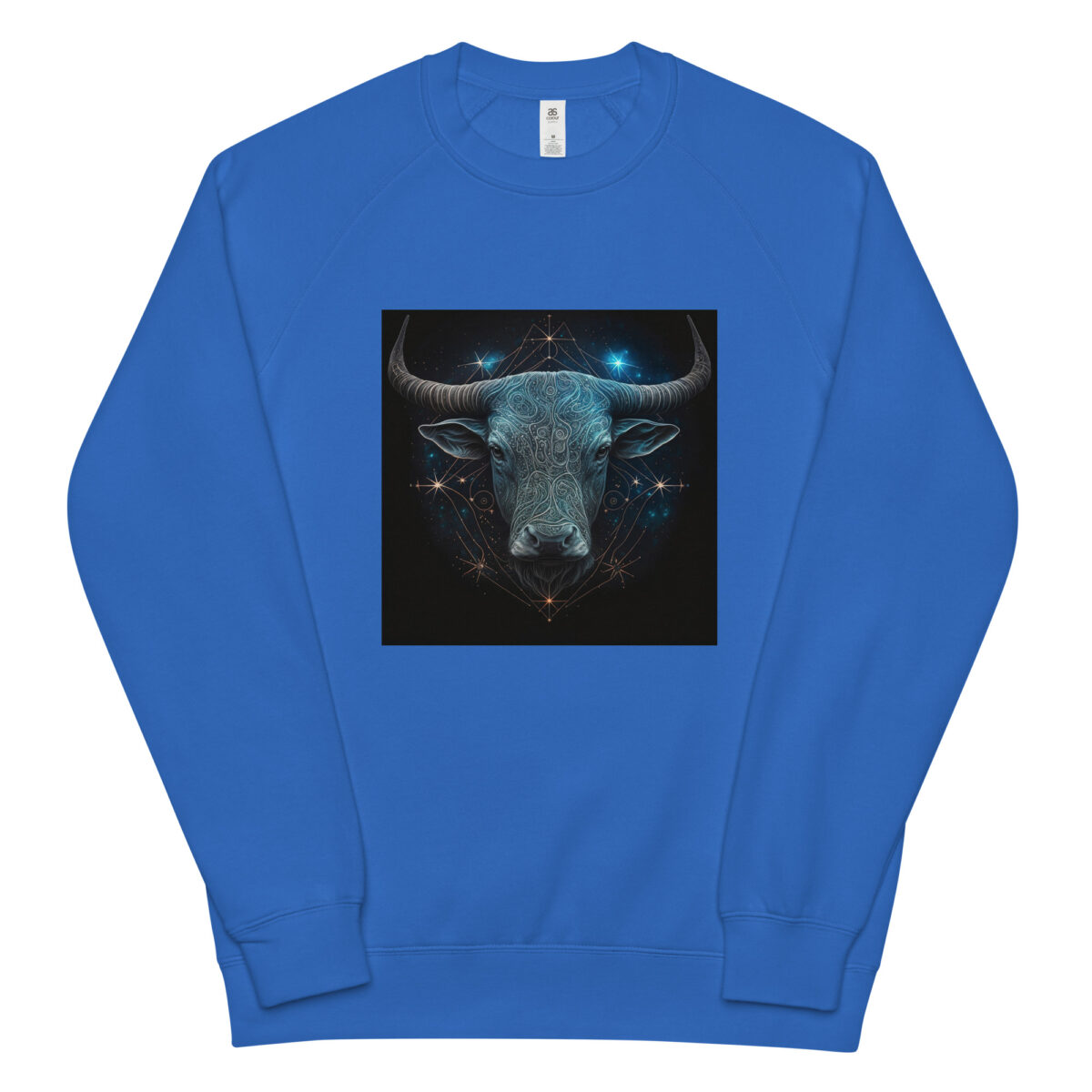 unisex raglan sweatshirt bright royal front 644178a0a267c