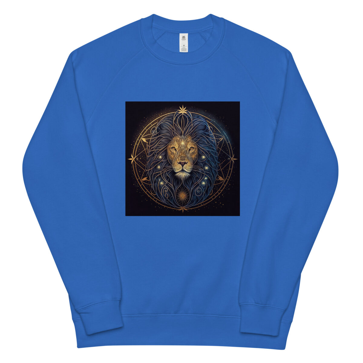 unisex raglan sweatshirt bright royal front 64417acac1cb0