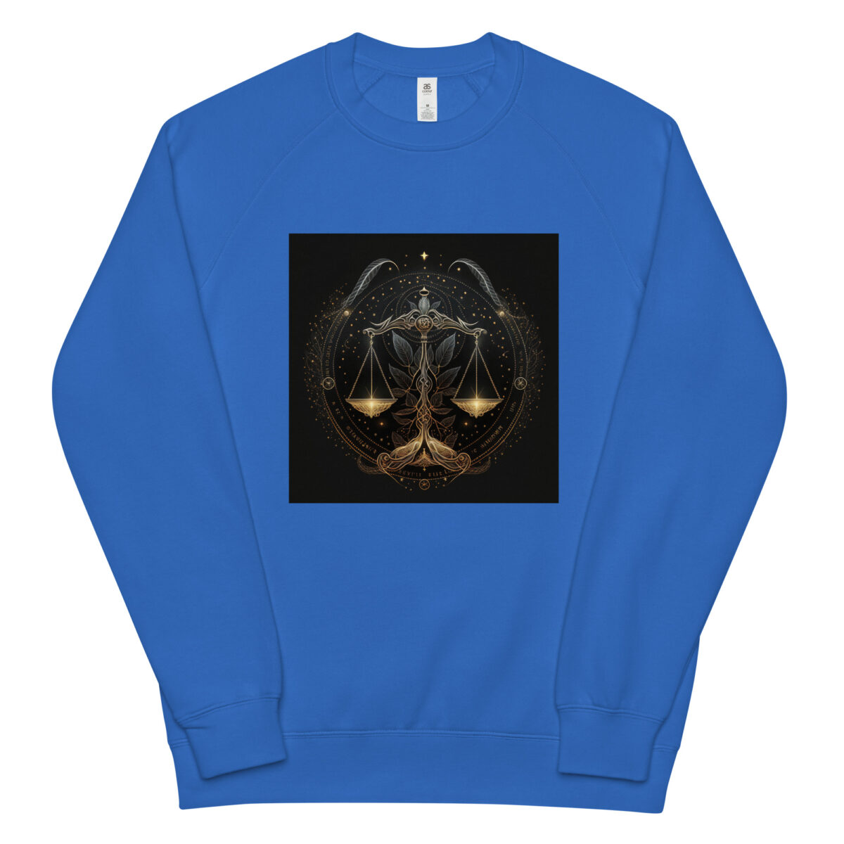 unisex raglan sweatshirt bright royal front 64417c6d4a30a