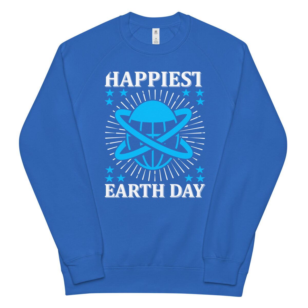 unisex raglan sweatshirt bright royal front 6441844472736