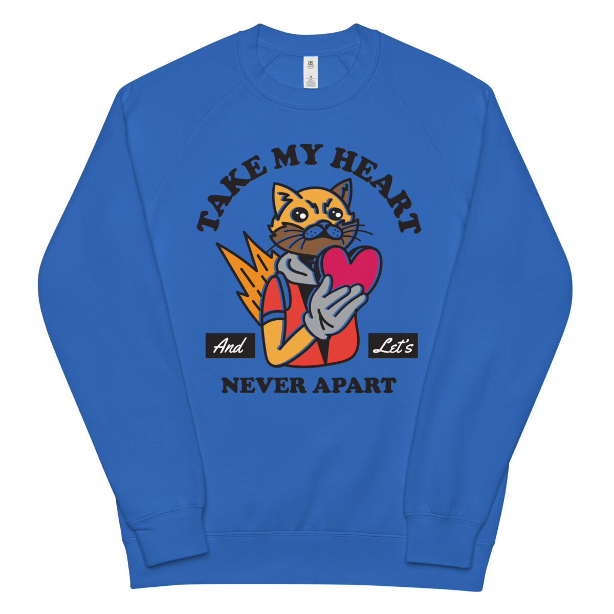 unisex raglan sweatshirt bright royal front 64427f81ad1f7