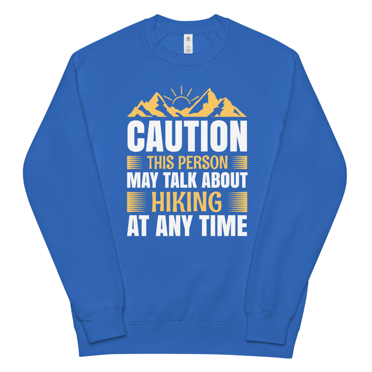 unisex raglan sweatshirt bright royal front 6442c93d10e96