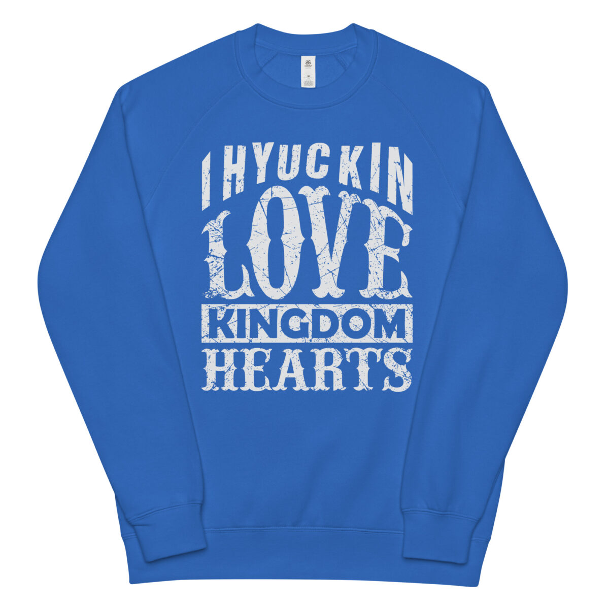 unisex raglan sweatshirt bright royal front 6443ad2af2b46