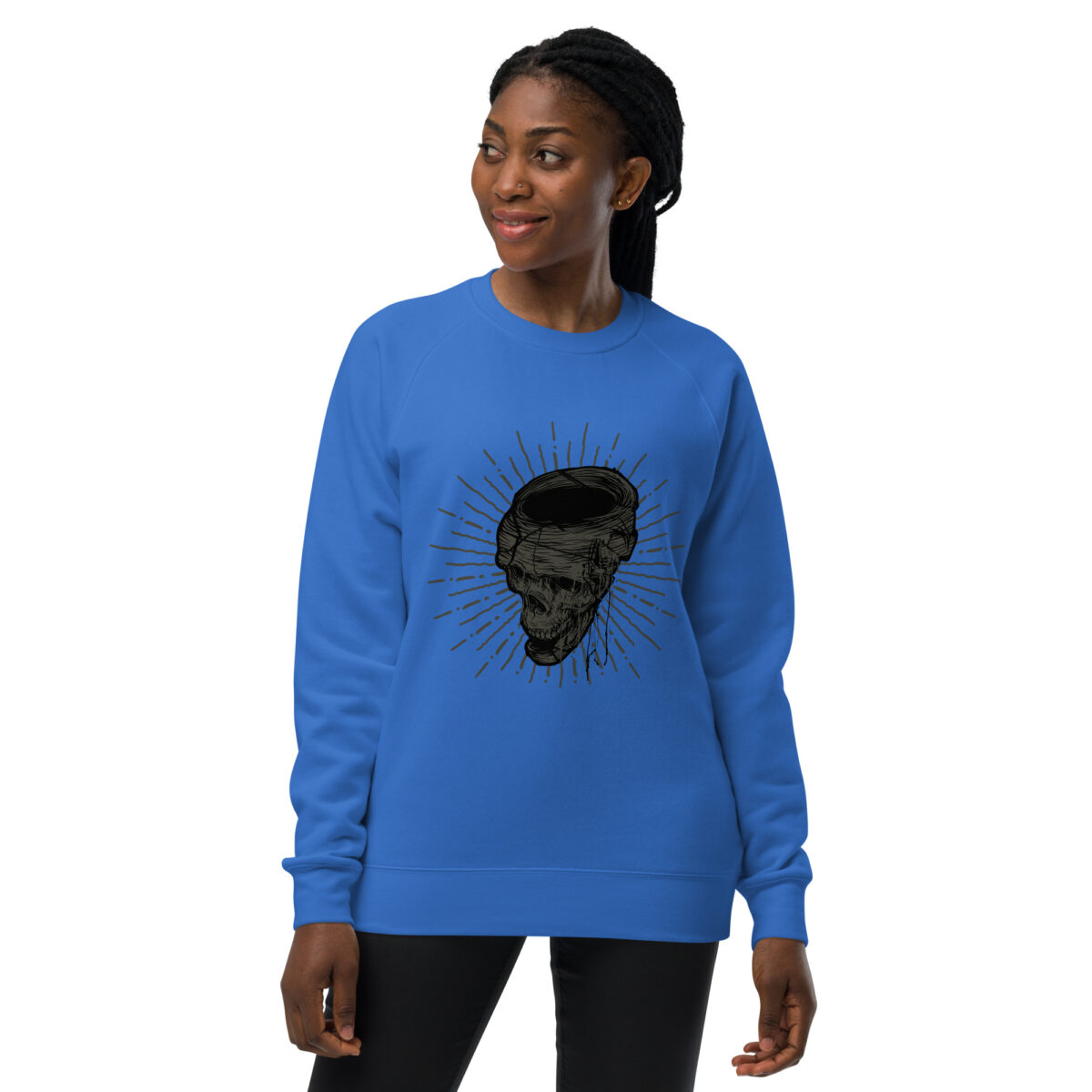 unisex raglan sweatshirt bright royal front 644658fef1918