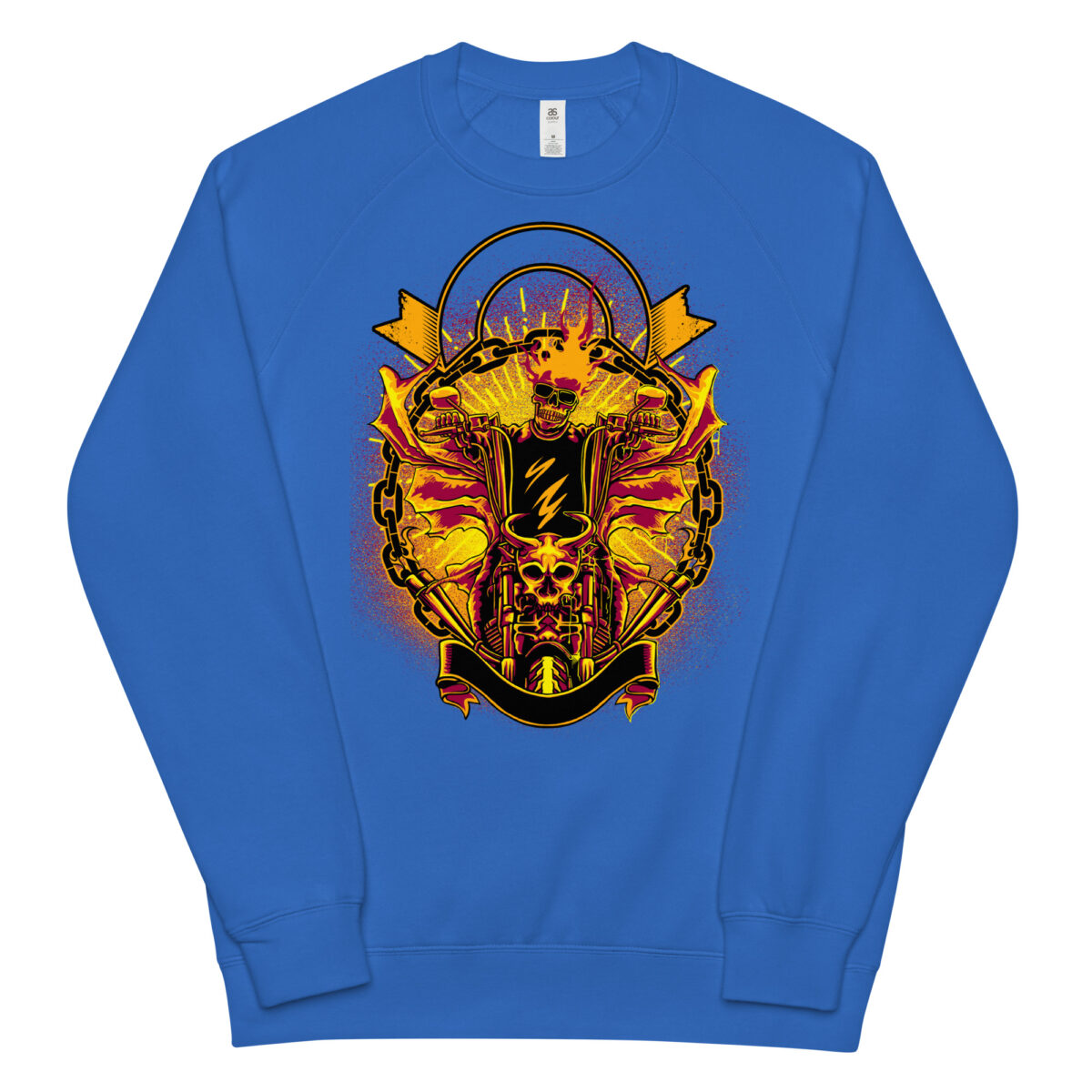 unisex raglan sweatshirt bright royal front 644668fd8f631