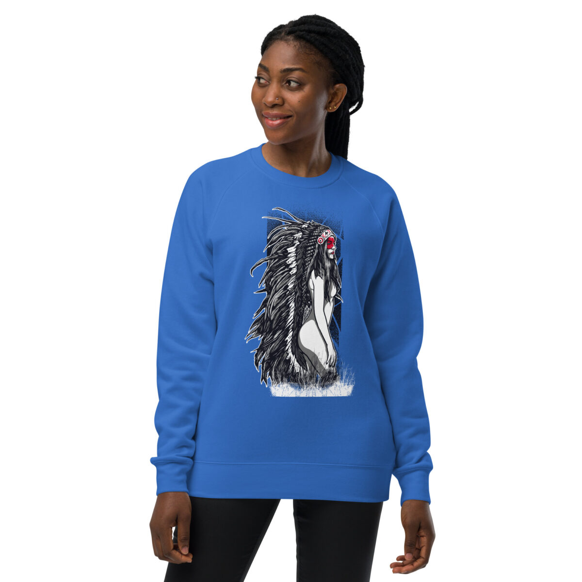 unisex raglan sweatshirt bright royal front 6446714fea5d2