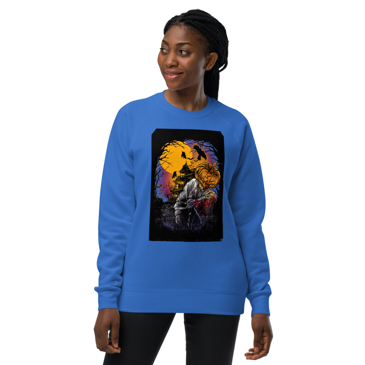 unisex raglan sweatshirt bright royal front 6446742379b67