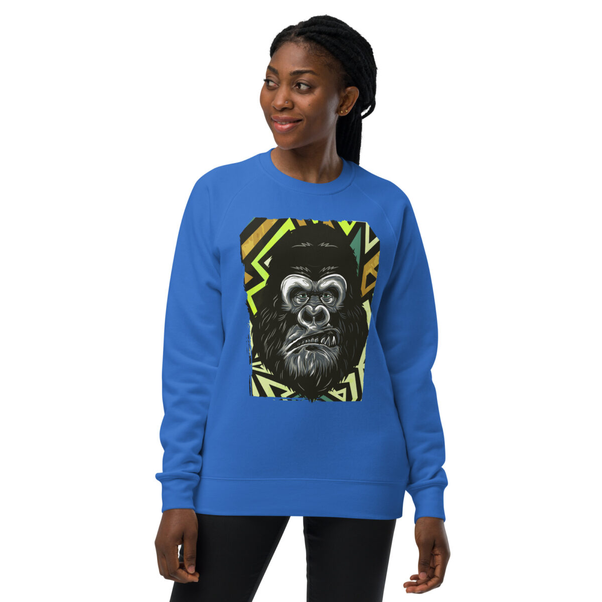 unisex raglan sweatshirt bright royal front 644676de905a6