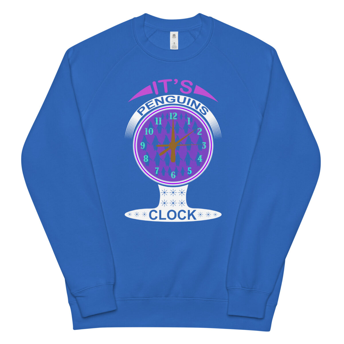 unisex raglan sweatshirt bright royal front 6446bf9c5b734