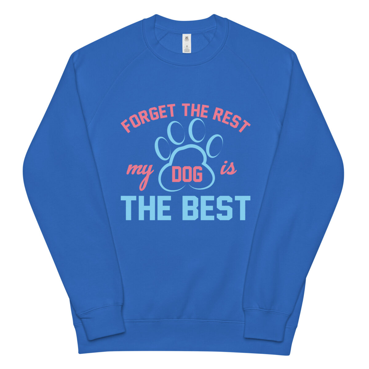 unisex raglan sweatshirt bright royal front 6447c2cd8f6fb