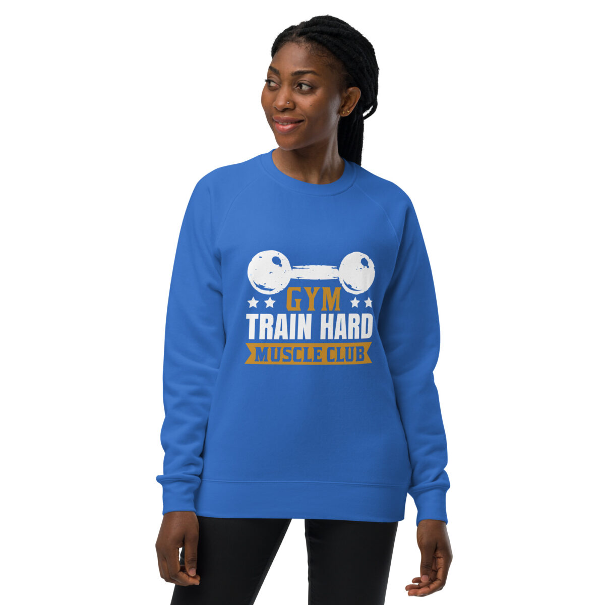 unisex raglan sweatshirt bright royal front 6448da040f0ec