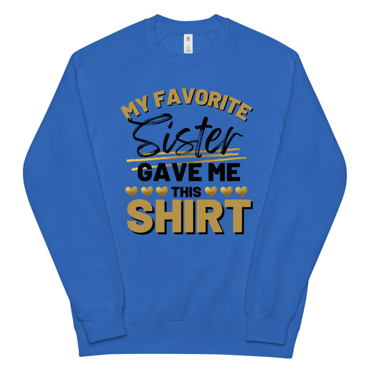 unisex raglan sweatshirt bright royal front 6448f5d90f1bf