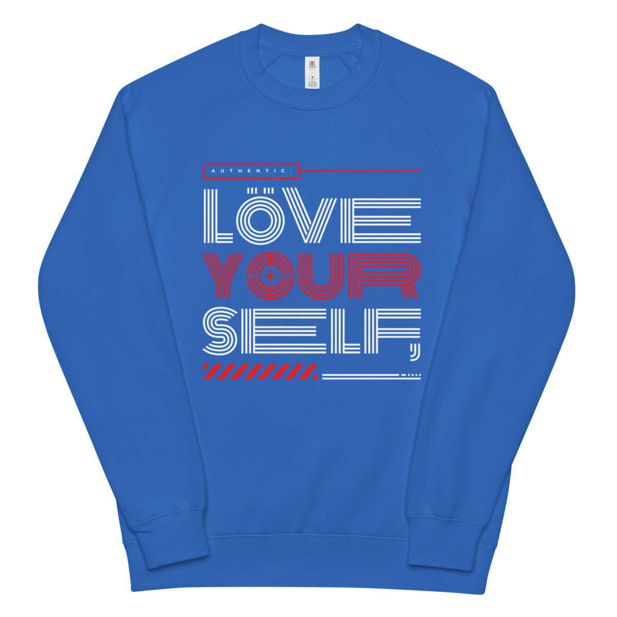 unisex raglan sweatshirt bright royal front 644923086038e