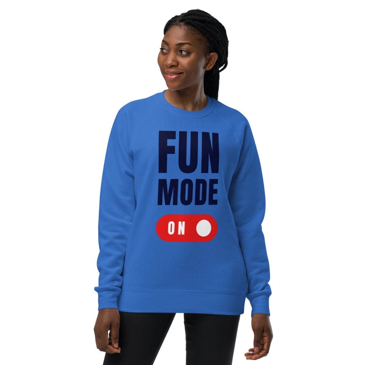 unisex raglan sweatshirt bright royal front 644929e79c287