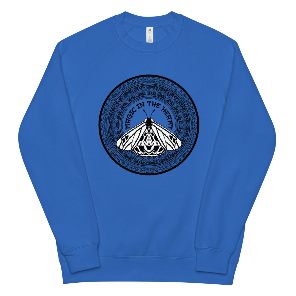 unisex raglan sweatshirt bright royal front 644933bb5dbcd