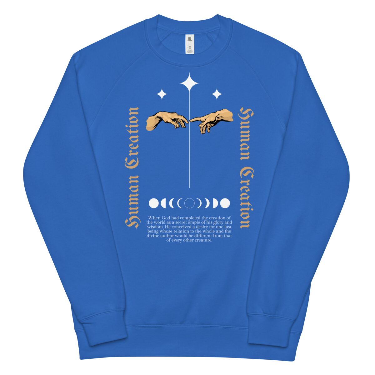 unisex raglan sweatshirt bright royal front 6449342748b26