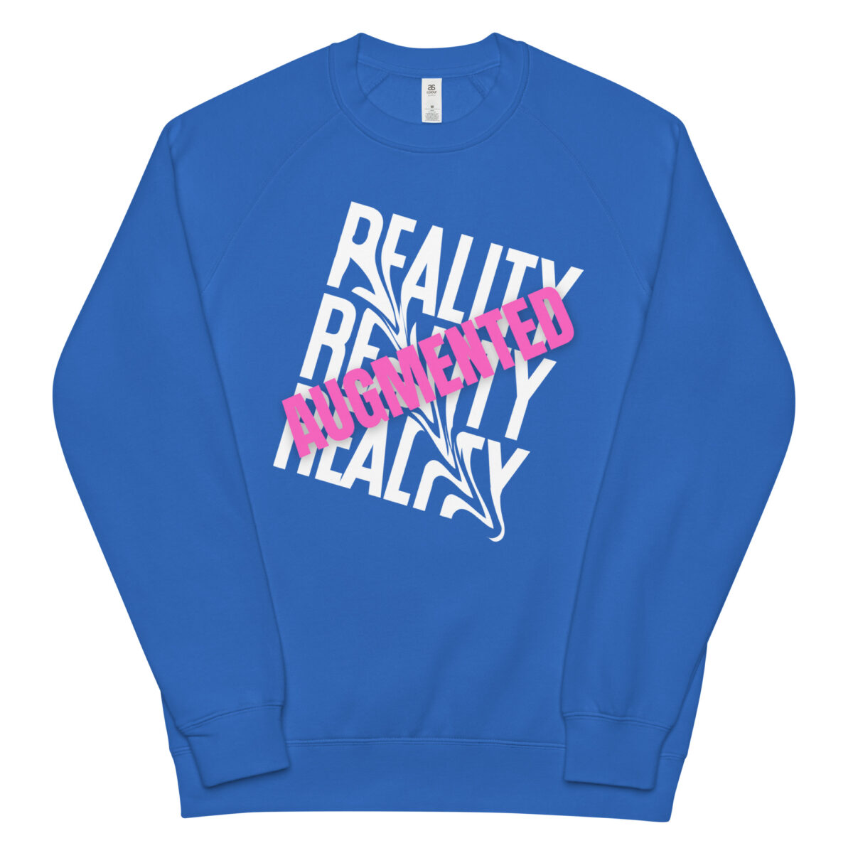 unisex raglan sweatshirt bright royal front 6449358829cd2