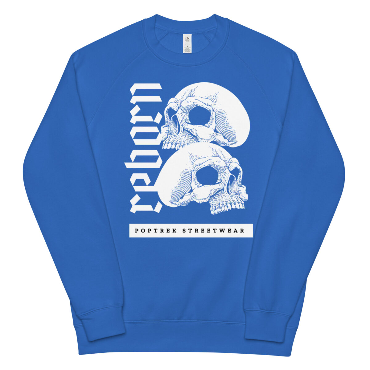 unisex raglan sweatshirt bright royal front 64493c64769cc