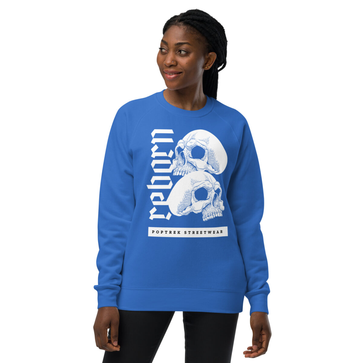 unisex raglan sweatshirt bright royal front 64493c6477b43