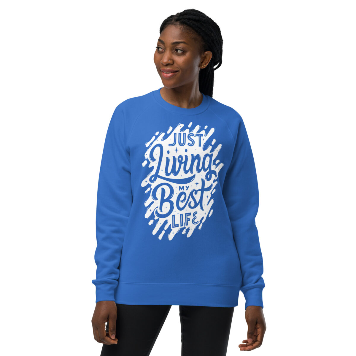 unisex raglan sweatshirt bright royal front 64494268a248f