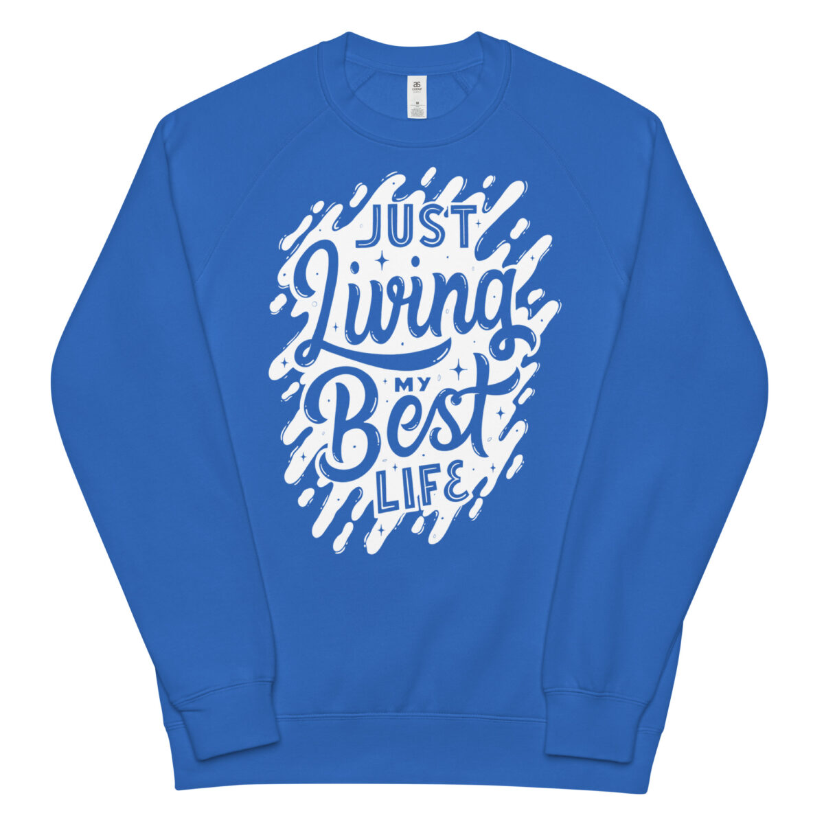 unisex raglan sweatshirt bright royal front 64494268a25e0