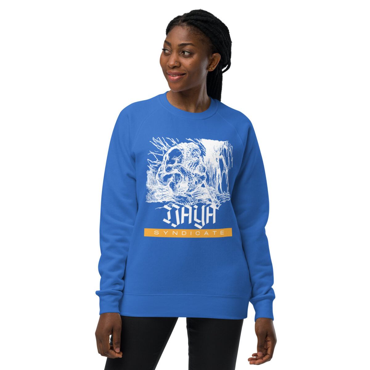 unisex raglan sweatshirt bright royal front 6449445252cf5