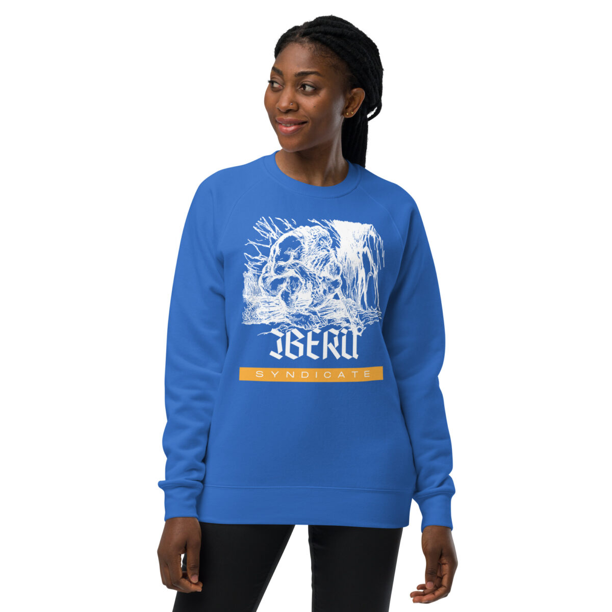 unisex raglan sweatshirt bright royal front 6449453abb503