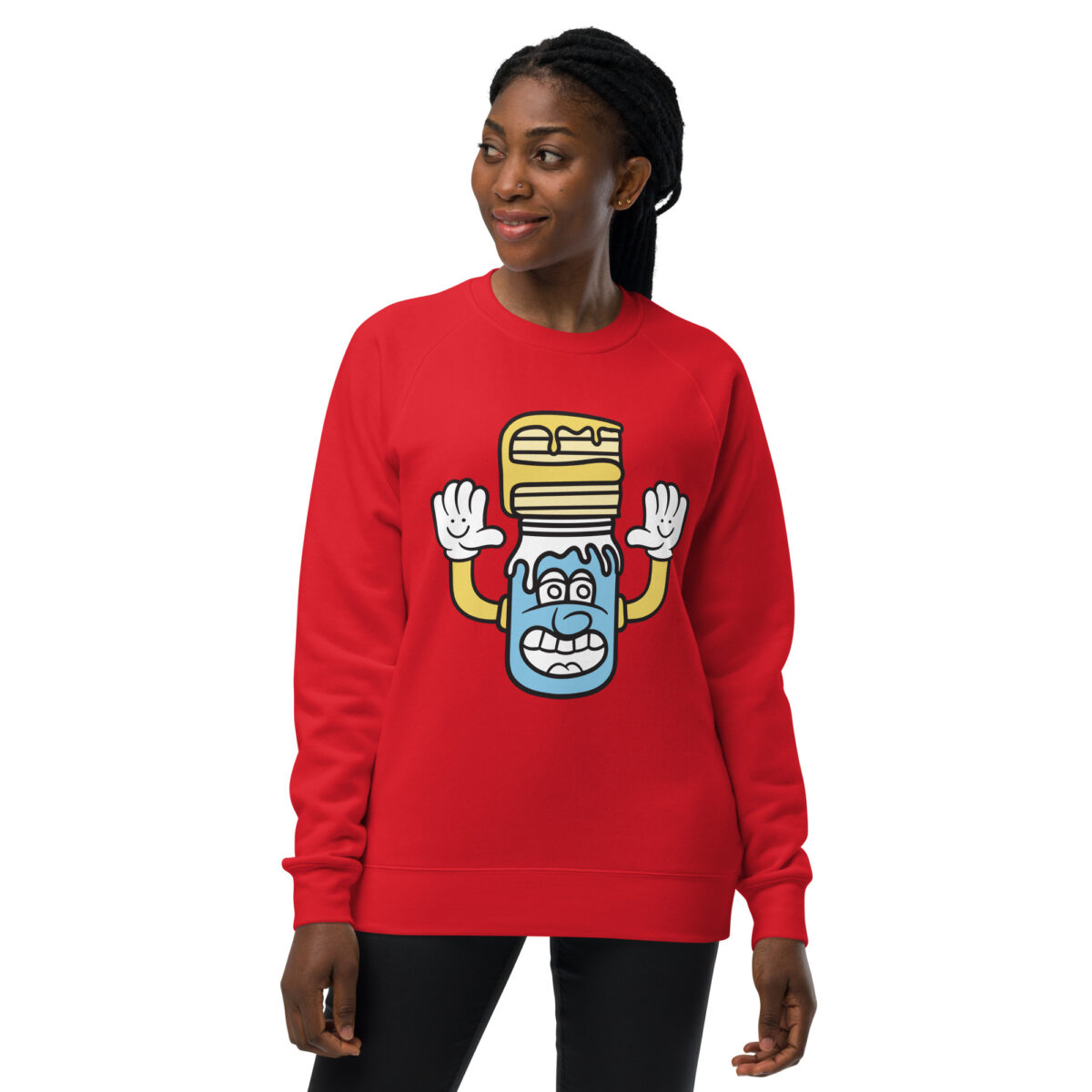 unisex raglan sweatshirt red front 643d628759bdb