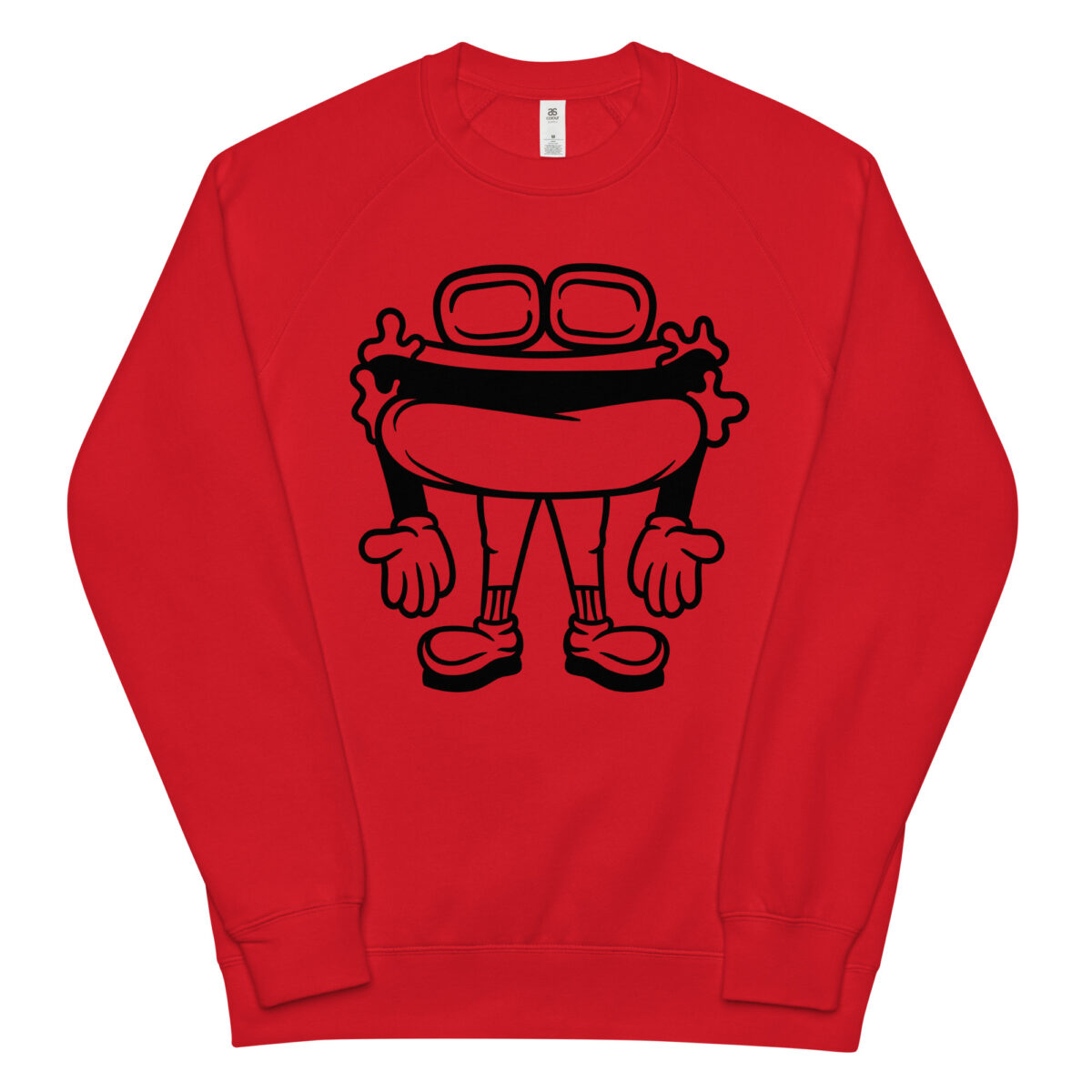 unisex raglan sweatshirt red front 643d6341d3998