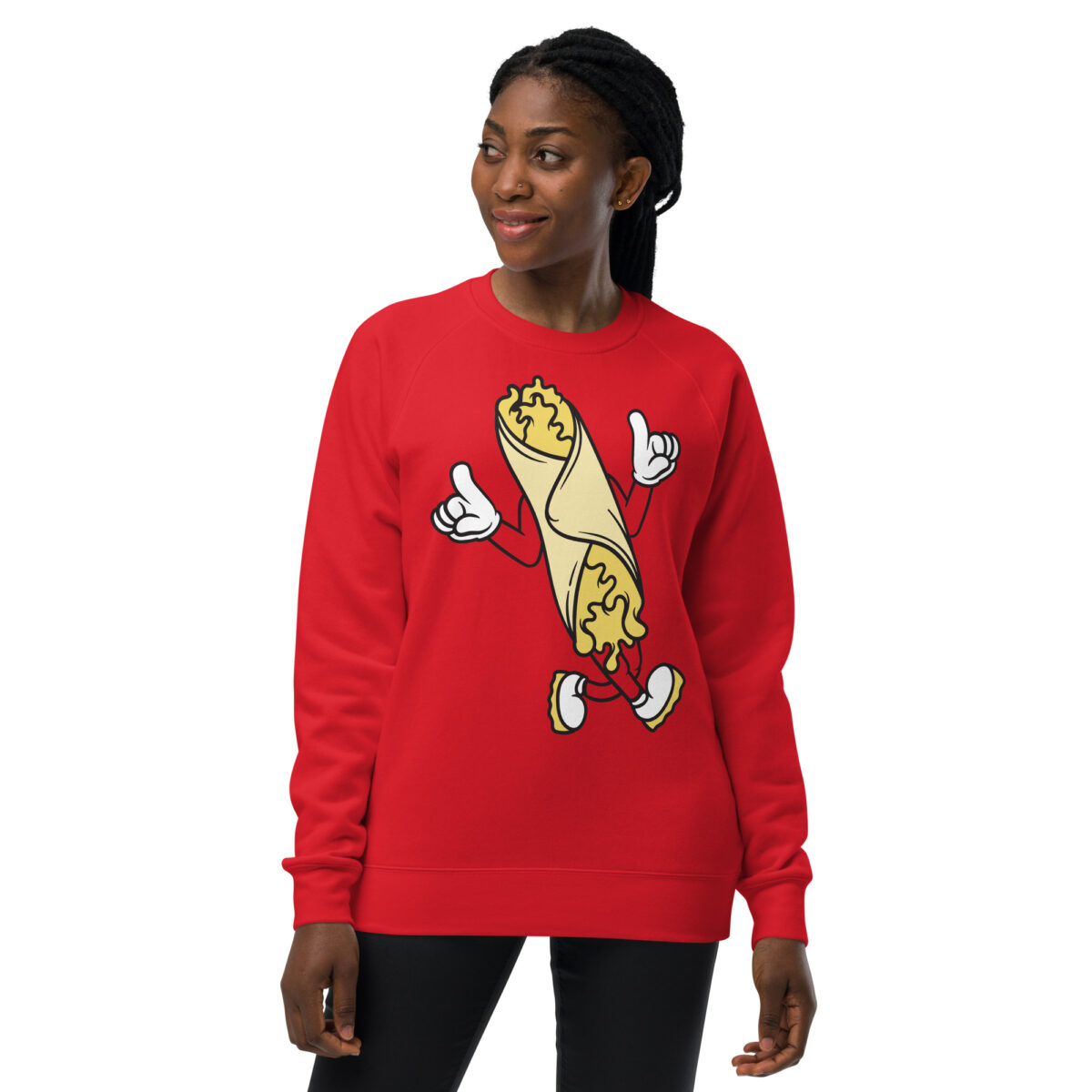 unisex raglan sweatshirt red front 643d66c1750a7