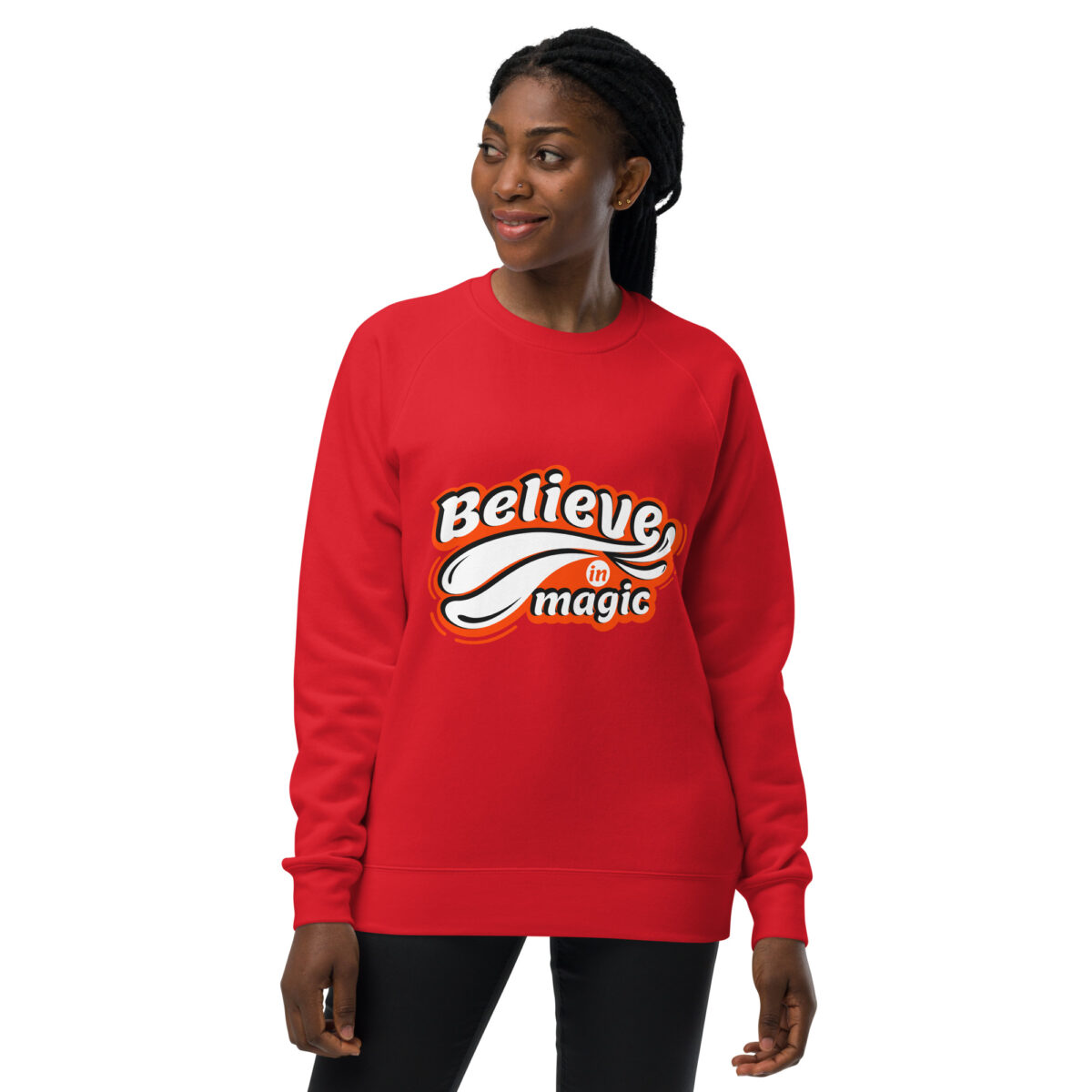 unisex raglan sweatshirt red front 643d882e842ad