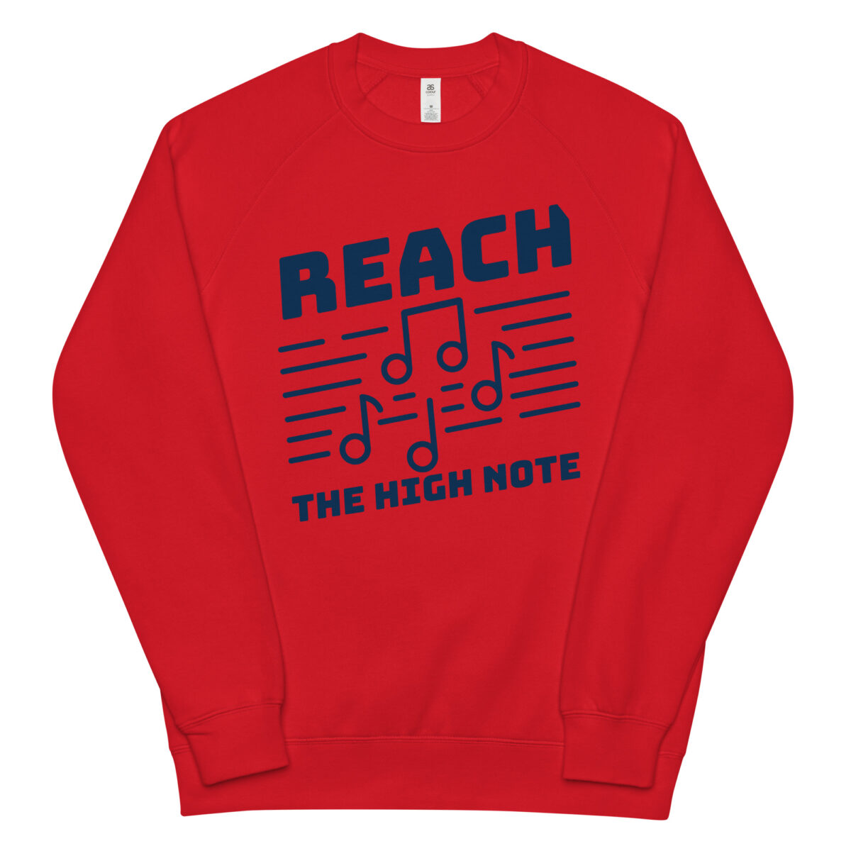 unisex raglan sweatshirt red front 643d8efe4ccf0