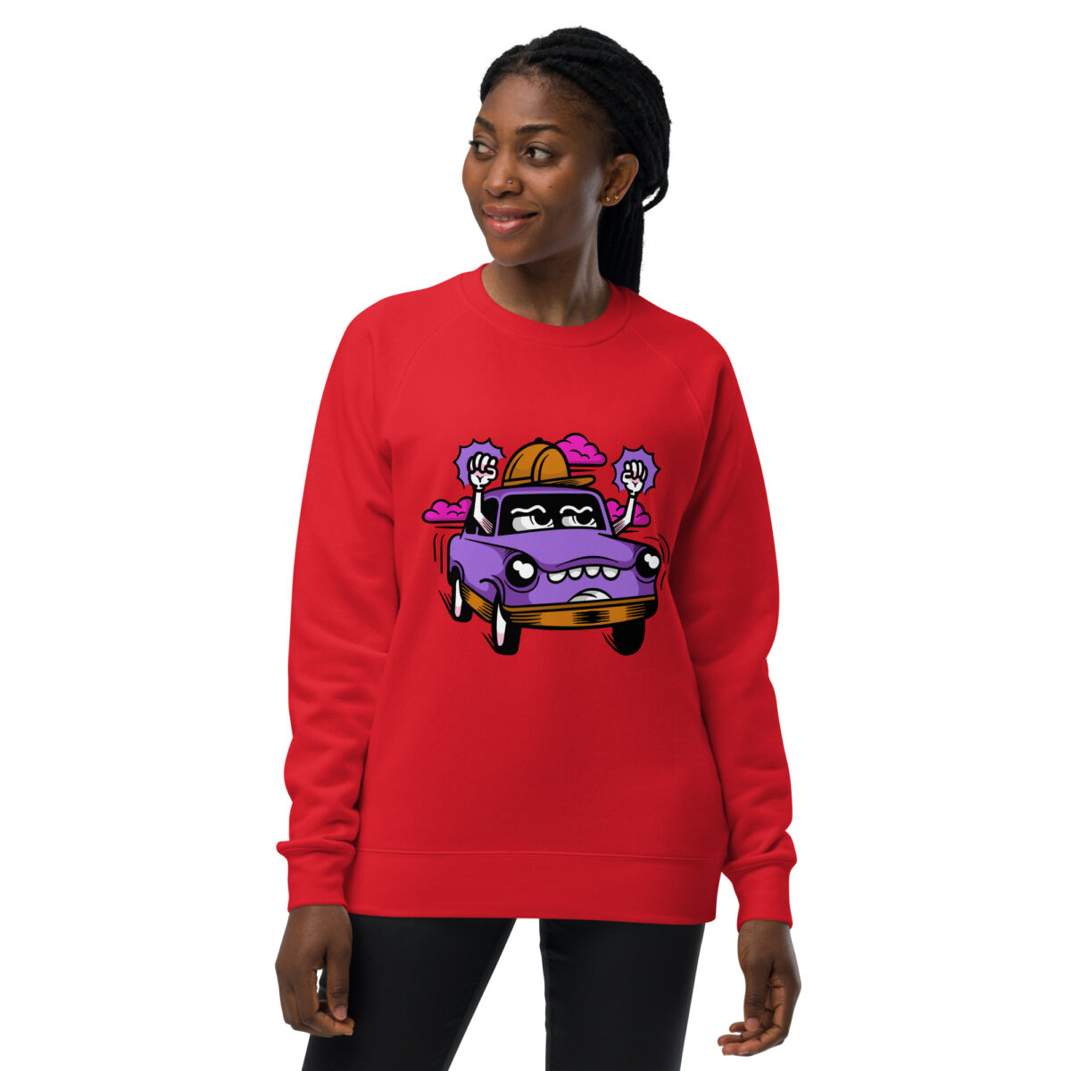 unisex raglan sweatshirt red front 643e7255d357f